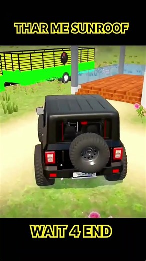 Thar Me 🙃 Sunroof Lgwane gya 😀 Indian vehicle 🚜 simulator 3d game 🎮