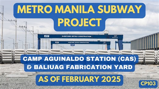 Metro Manila Subway Project - MMSP-CP103 Progress Video as of February 2025 Our Official Links: Official Website: https://www.smcon.com.ph Official YouTube Channel: https://www.youtube.com/@smconph Official Facebook Page: https://www.facebook.com/smconph NSCR-CP02 Project's Website: https://nscr.smcon.com.ph MMSP-CP103 Project's Website: https://mmsp-cp103.smcon.com.ph #sumitomomitsuiconstructioncoltd #SMCC #MMSP #MMSPCP103 #MetroManilaSubwayProject #MetroManilaSubwayProjectContractPackage103 #C