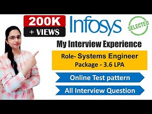 Infosys Interview Experience | Interview Questions | Role- Systems Engineer | SELECTED