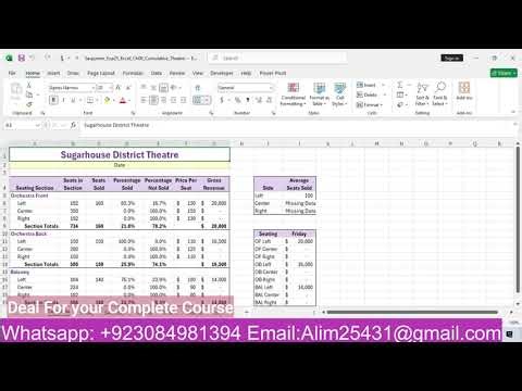Exp25_Excel_Ch09_Cumulative_Theatre | Exp25 Excel Ch09 Cumulative Theatre @Cumulative_Theatre