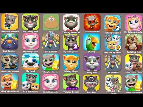 Talking Tom 2,Pierre,My Tom 2,Talking Parrot,My Angela,Talking Juan,My Ginger 2,Pou,My Tom,My Angela