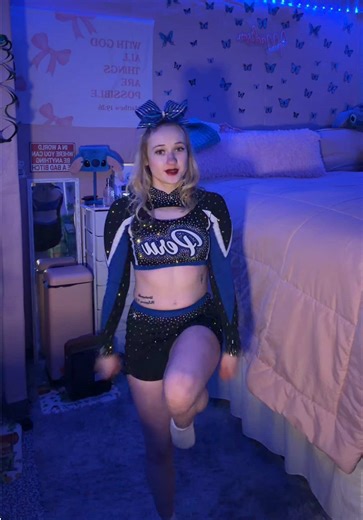 Go Midnight Go! 💙🕛 #cheer #stunt #prodigy #college #fyp | cheer