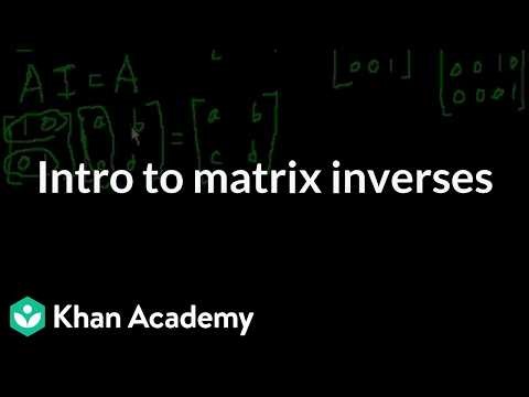 Intro to matrix inverses | Grade 12 | Math | NCERT | Khan Academy (IN accent)