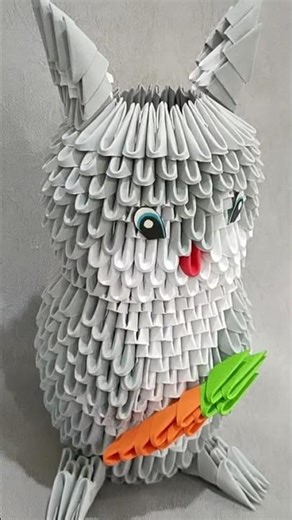 A Rabbit 3d Origami ♥️ #origami3d #handmade #rabbit