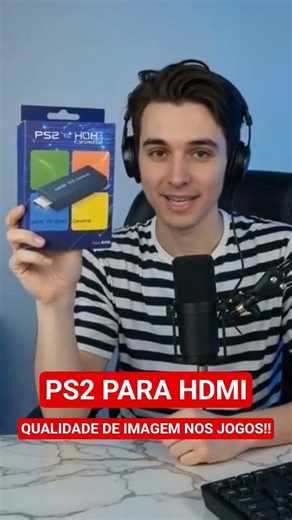 Adaptador Conversor PS2 para HDMI - Áudio e Vídeo de Qualidade!!