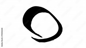The letter O of english alphabet drawn with a black marker
