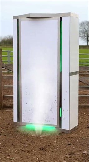 AI livestock grooming pod transforms a dirty sheep into clean, fluffy wool in a perfectly locked .