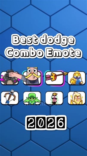 Best Dodge Emote Combos💫#clashroyale #games#emote #clashroyaleemote #gaming#animation #cardevolution