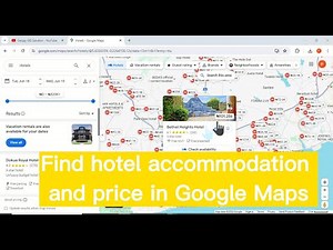 How to find hotel accommodation and price in Google Maps
