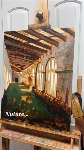 I’ve had this concept for a larger body of work stuck in my head for at least a year and this is the second piece in what is shaping up to be a body of work that is akin to a baby crawling before they can walk. So while this painting isn’t part of the final idea for the paintings in my head, it’s a step on that journey. I’m calling this series, “Nature Reclaims” #oilpaintingartist #oilpaintingart #paintingprocessvid #allaprimapainting #womanpainter