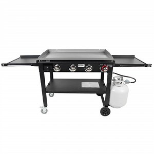 Reviews for Razor 37 in. 4-Burner Portable Propane Gas Griddle Flat Top Grill with Folding Shelves and Lid in Black | Pg 1 - The Home Depot