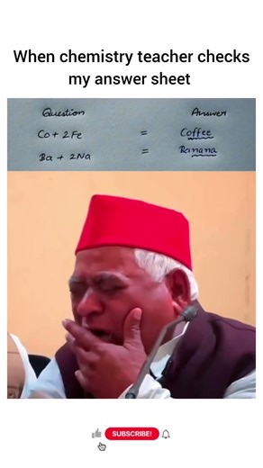 When Chemistry Teacher Checks My Answer Sheet 😂 #funny #comedy #chemistry #exam #memes #shorts