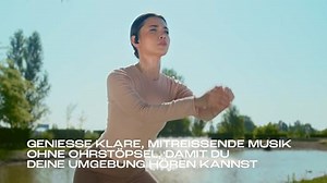JBL Endurance Zone kabellose Open-Ear Sport-Kopfhörer mit Ohrbügel-Design, JBL OpenSound-Technologie, 32 Stunden Spielzeit, IP68 wasserdicht, Google Finder, JBL Headphones App, Schwarz/Grau