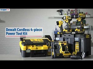 DEWALT DCK456M3T-GB 18V 4.0AH LI-ION XR CORDLESS 4-PIECE POWER TOOL KIT | Screwfix