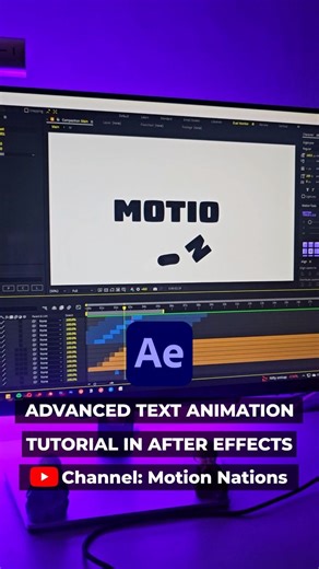 Abhishek Dubey on Instagram: "Advanced Text Animation Tutorial in After Effects - No Plugins . Full Tutorial on my YouTube channel - Motion Nations (link in bio) . . Follow for more! . . #aftereffectstutorial #aftereffects #motiongraphics #motiondesign #animation #illustrator #adobe #adobeaftereffects #lettering #aftereffectstutorials #christmas #facebook #art #artist #design #tutorial #designer #illustration #creative #sports #reels #textanimation #logo #logoanimation #typedesign #typography #l