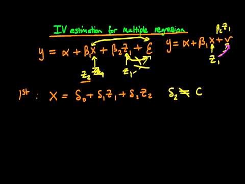 Multiple regression instrumental variables estimation