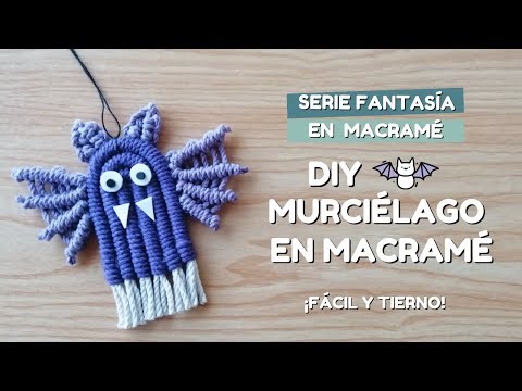 Macramé Bat Step by Step 🦇 Easy Halloween Tutorial 🎃