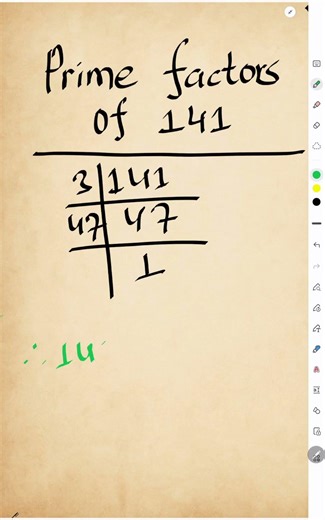 Prime Factors of 141 l Prime Factorization of 141