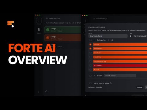 Forte AI - Pro Tools and Logic Pro automation - Overview Video