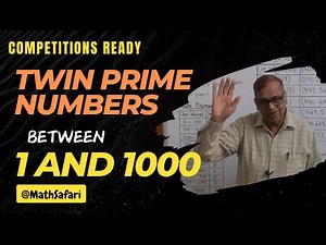 Complete Twin Prime Numbers with Class Interval Data (1 to 1000) | Competition Ready