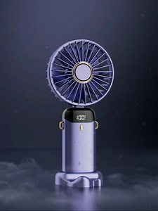 Rechargeable 5 Speed Personal Small Desk Fan Powerful USB Rechargeable Lightweight Portable 3 in 1 Handheld Mini Fan With Base