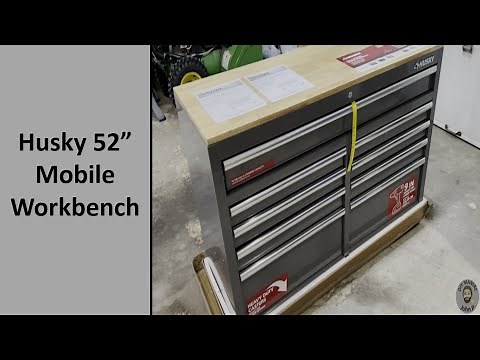 Husky 52 inch Mobile Workbench Walkaround and Assembly