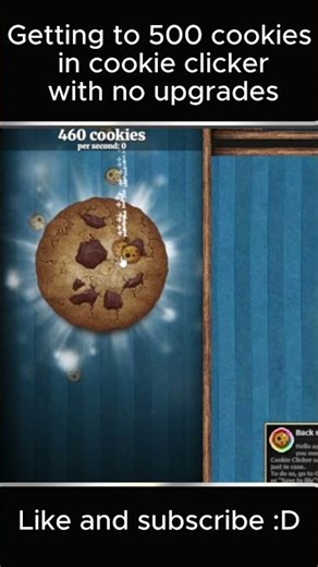 Getting to 500 cookies! No upgrades!