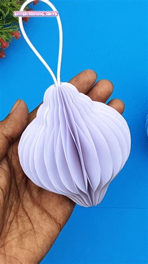 DIY Christmas Honeycomb Ornaments Making Tutorial #reels #shorts | Entertaining Arts