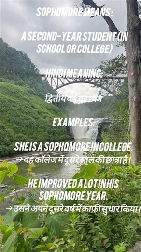 what is the alternative of 2nd year?, what's the meaning of sophomore? #wordmeanings, ‪@b_shikha‬