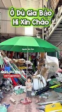 Ô dù chính tâm tròn mẫu vải bạt(không viền rủ bên em)ô dù che mưa che nắng #odu #duchemua #duchenang