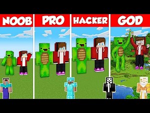 JJ AND MIKEY MAIZEN BUILD CHALLENGE - Minecraft Battle: NOOB vs PRO vs HACKER vs GOD / Animation