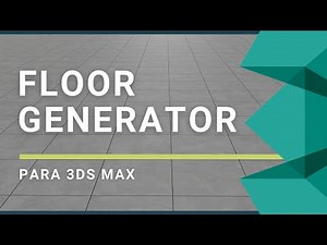 Aprende a usar el Floor Generator para crear pisos y muros con patrones en el 3ds max #render