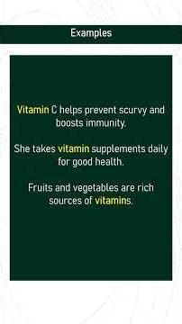 vitamin # Expand Your English Vocabulary