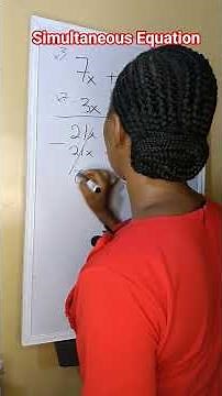 Simultaneous Equation using elimination method.