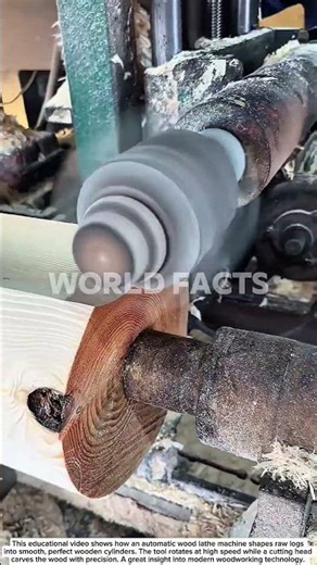 Amazing Automatic Wood Lathe Machine – Perfect Cylinder Shaping!