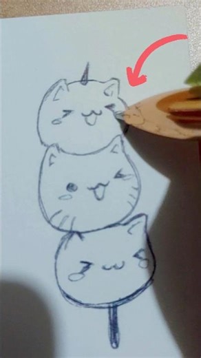 Cute things to draw when bored 🖊️ - Day 3 #cutethings #cute #kawaiidrawing #easydrawing #art #dango