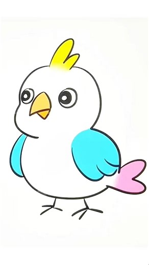 Cartoon Bird Drawing 🐦 | Easy Bird Art #Shorts #drawing #art #unfrezzmyaccount #trand #viral #yt