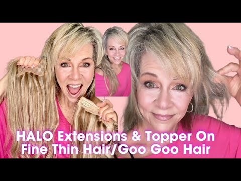 Halo and Topper Extensions On Fine Thin Hair!