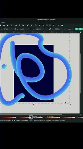Abstract Fluid Shape in Inkscape #shorts