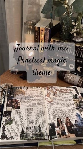 Practical magic themed journal entry 💜🖤 #journalinspiration #journalwithme #hobonichi #journaling