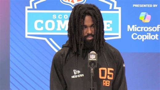 23K views · 572 reactions | Donovan Edwards recaps the 2024 Michigan football season at NFL Combine Chat Sports #GoBlue | Michigan Wolverines by Chat Sports | Facebook