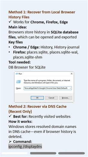 Recover deleted browser history on a laptop in minutes. #browser #history