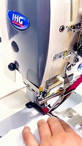 Front Pocket Tape Attach - - Double Needle Sewing Machine With Back Cutter #IHGsew #sewing #sewingmachine #jeans machine #denim #doubleneedle #brother #juki #vibemac | IHG Sewing Machine