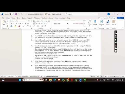 Shelly Cashman Excel 365 | Module 9: End of Module Project 1 Comedy House #shellycashman