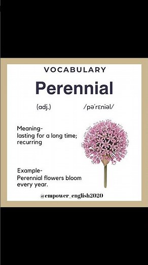 PERENNIAL #english #vocabs #englishlanguage #vocabulary