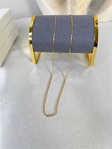 18k Solid Gold Chain, Solid 18K Gold Cable Chain Necklace , Pure 18k Gold Cable Links Chain 18k Real Gold, Chain for Men/women. - Etsy Australia