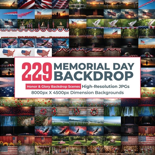 229 Memorial Day Backdrop Bundle, Patriotic Backdrops, Memorial Day Background, American Backdrops, American Flag Background, Fourth of July - Etsy