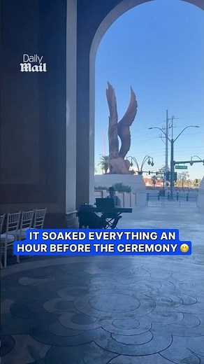 Bride accidentally floods hotel room moments before wedding