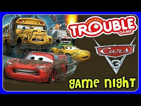 CARS 3 Disney Pixar TROUBLE GAME! FAMILY GAME NIGHT! NEW HASBRO TOYS GAMES!