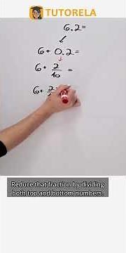 Convert 6.2: Decimal to Fraction Step-by-Step #Math #DecimalFractions-Basic